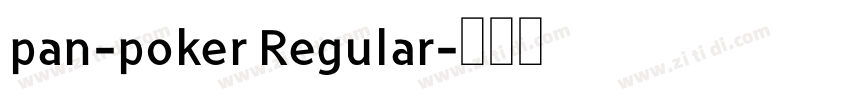 pan-poker Regular字体转换